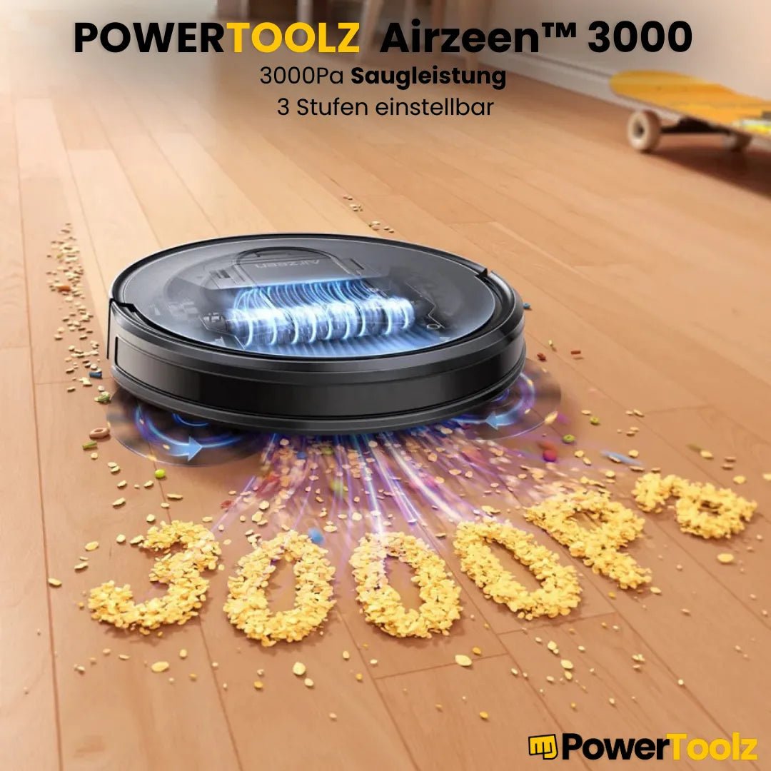 Airzeen™ Saug - & Wischroboter – 3000Pa mit App & Alexa - Powertoolz